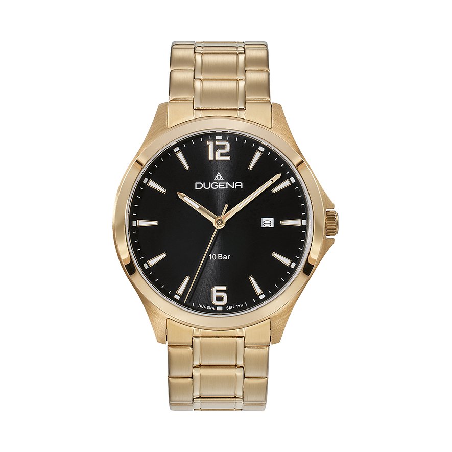 Dugena Herrenuhr Boston 4461185 Edelstahl - Farbe: Gold