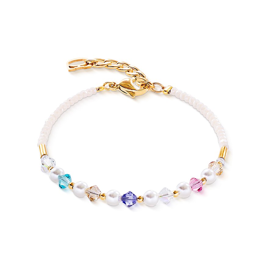 Coeur de Lion Armband, Swarovski-Kristall, Damen, Edelstahl, tricolor