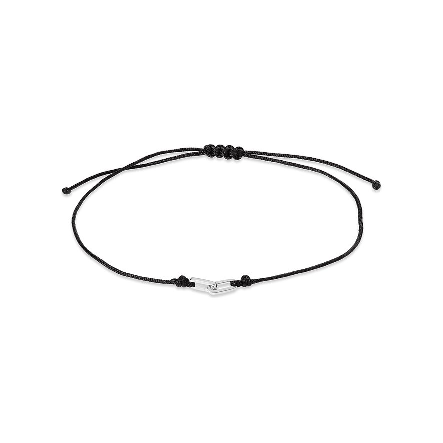 Valeria Armband 89233765 925er Silber, recycelt, Perlon/Nylon - Farbe: Schwarz