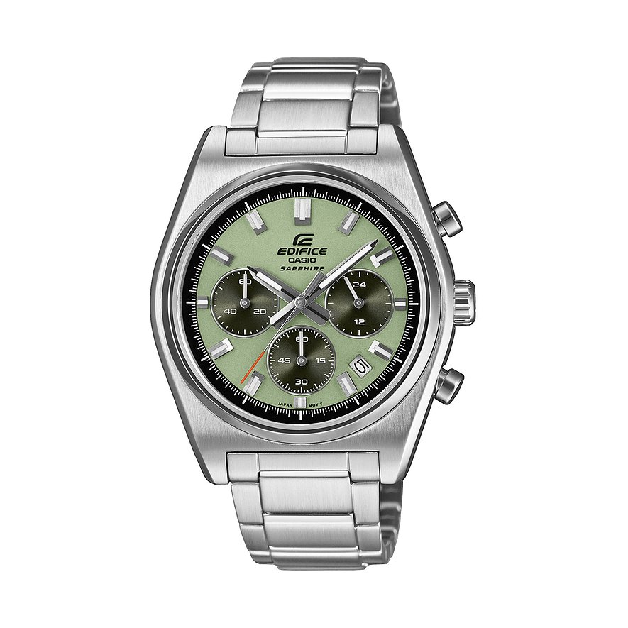Casio Herrenuhr EDIFICE Classic EFB-730D-3AVUEF, Herren, Edelstahl, Armband: Edelstahl, Quarz