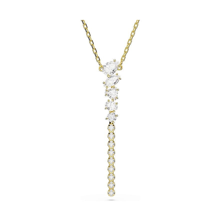Swarovski Damen Gelb Y-Kette "Schmuck Geschenk Mesmera Halskette", Goldfarben, Kristallweiß, Halsketten, Metall, Mit Kristall - Bild 5