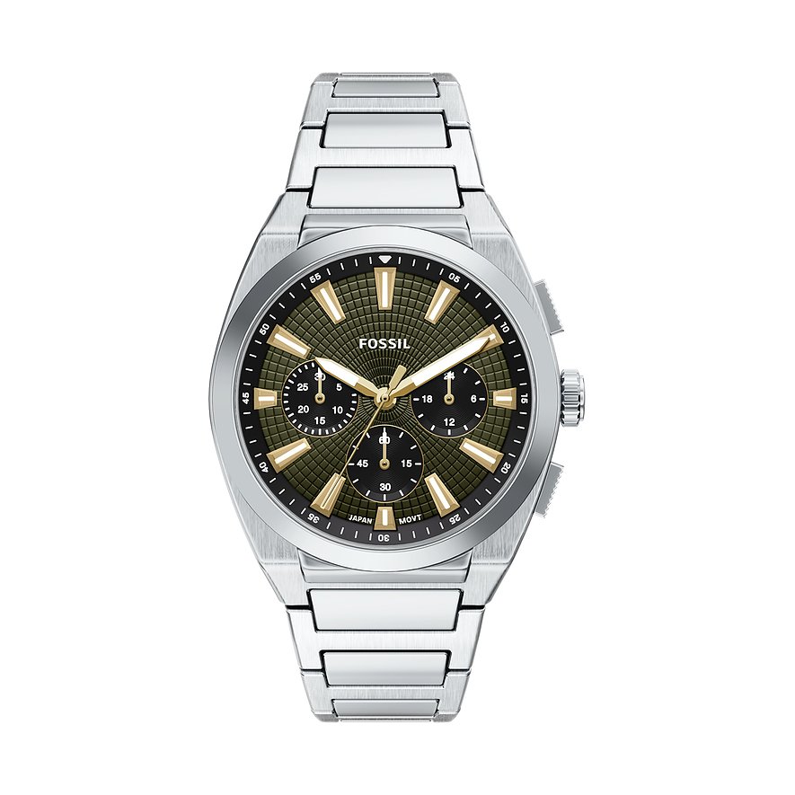 FOSSIL Everett Mannen Horloge 44 mm Zilverkleurig