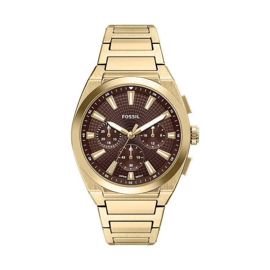 Fossil Chronograph Everett FS6184 Edelstahl - Farbe: Gold