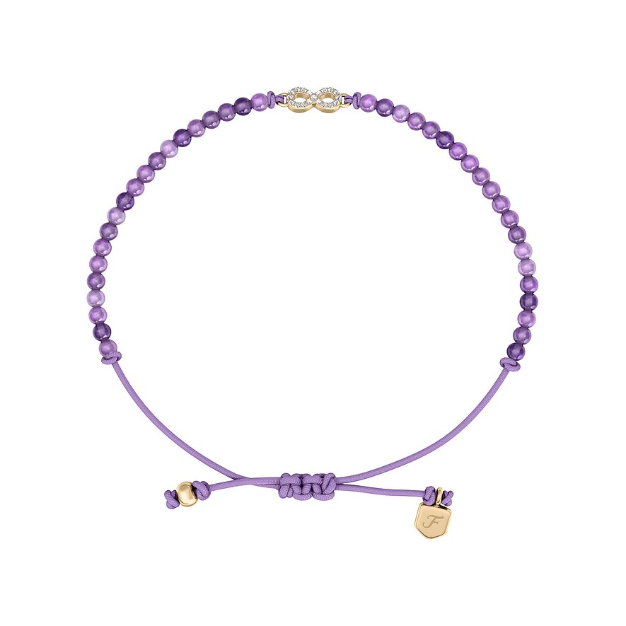 Fossil Armband Sutton JA7324710 Kunststoff, Textil, Metall - Farbe: Lila