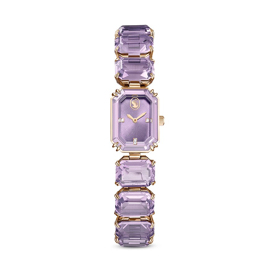 Swarovski Octagon 5722364 Damen Armbanduhr Quarz 23 mm Edelstahl Lila Swiss Made - Bild 4