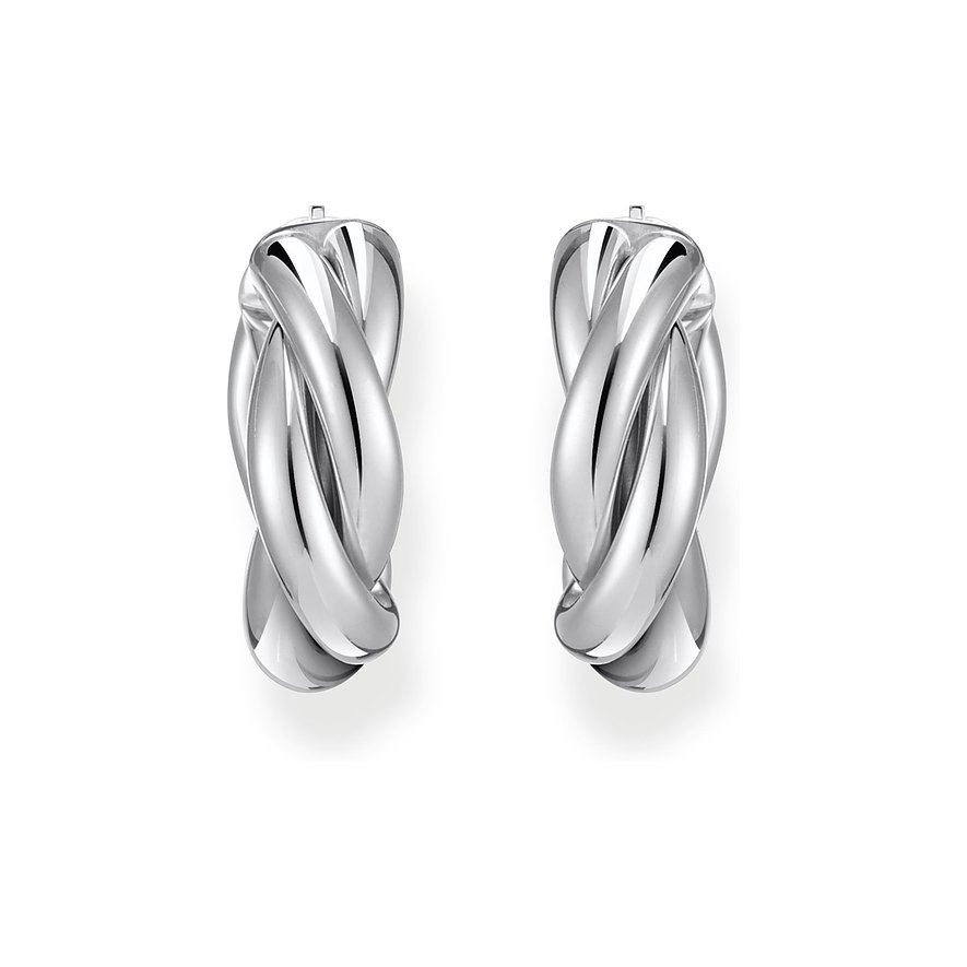 THOMAS SABO Paar Creolen "Schmuck Silber 925 Ohrringe gedrehtes Design"