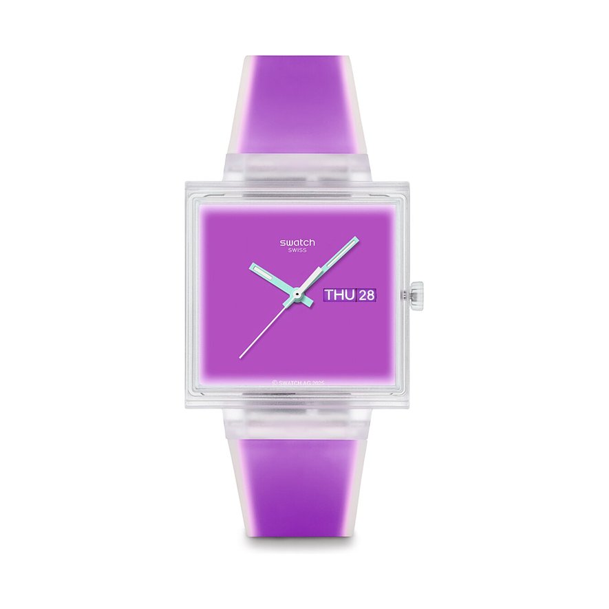 Swatch Unisexuhr 2607 WHAT IF?...JELLY SO38K705 Kunststoff