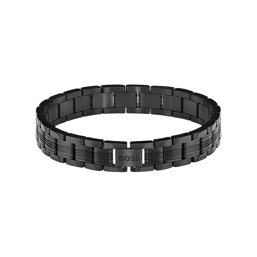 BOSS HBJ1580886 Emblem Heren Armband Zwart