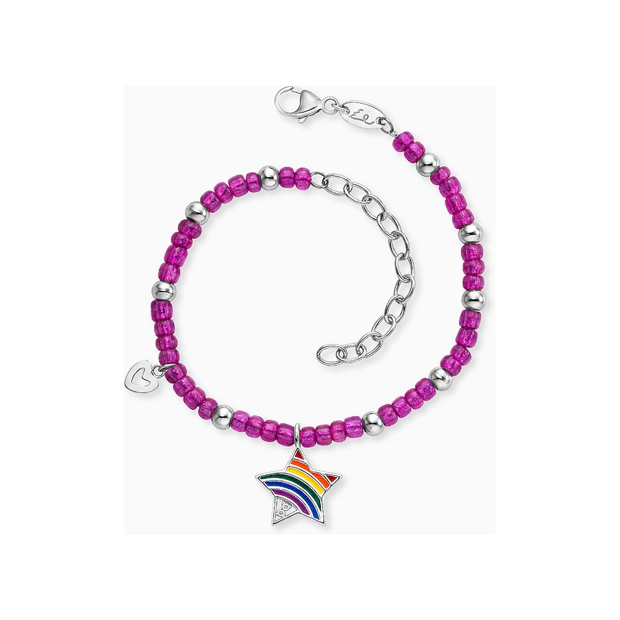Engelsrufer Armband HEBS-STAR-RAINBOW Edelstahl, Emaille, Glas - Farbe: Lila